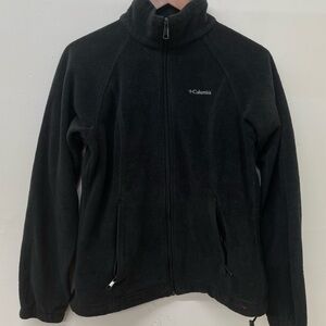 Columbia Women's Black Fleece Full Zip Jacket Size Medium Pre Owned